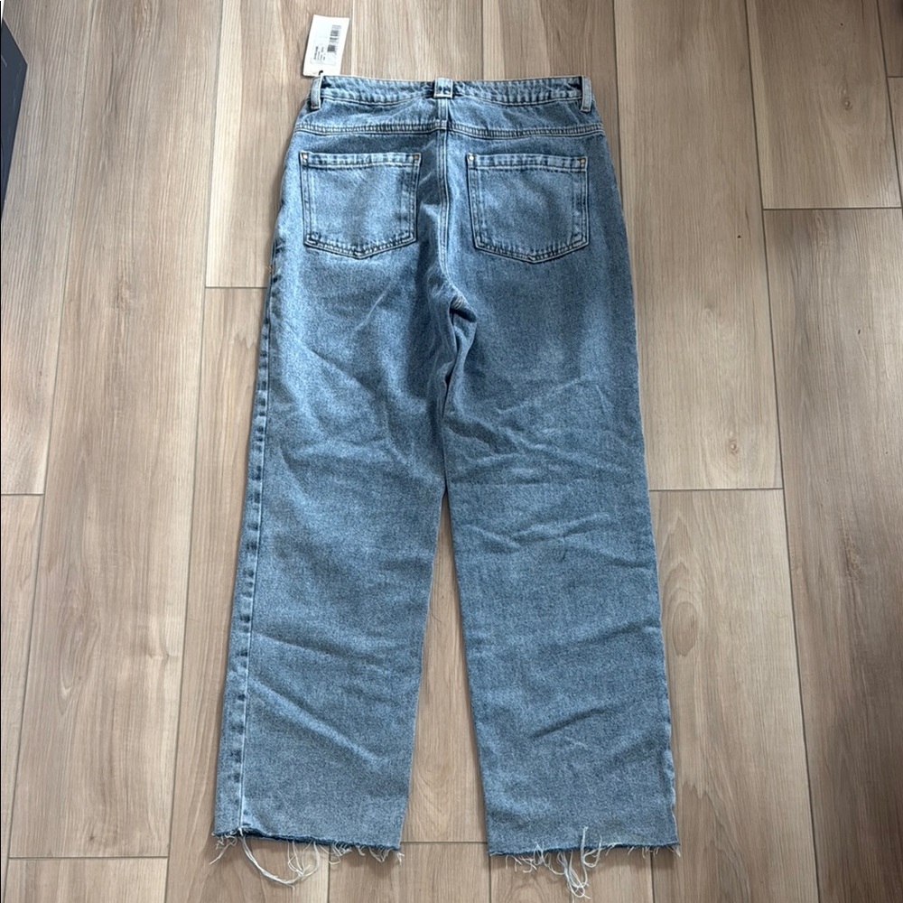 Ba&sh Straight Leg Blue Denim Jeans - Picture 3 of 4